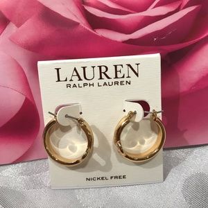 Ralph Lauren Hoop Gold Earrings